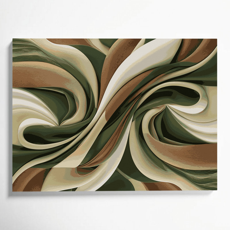 Art mural sur toile Biomorphic Abstraction 17, H 12 po x l 18 po