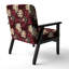 Chaise d'appoint florale Cobalt-6885763