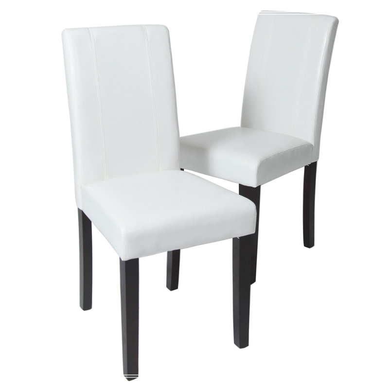 Chaise Parson Style Style, Simili cuir blanc