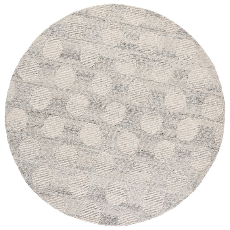 Metro 895 Hand Tufted 85% Wool; 15% Cotton Geometric Rug, Round 6'