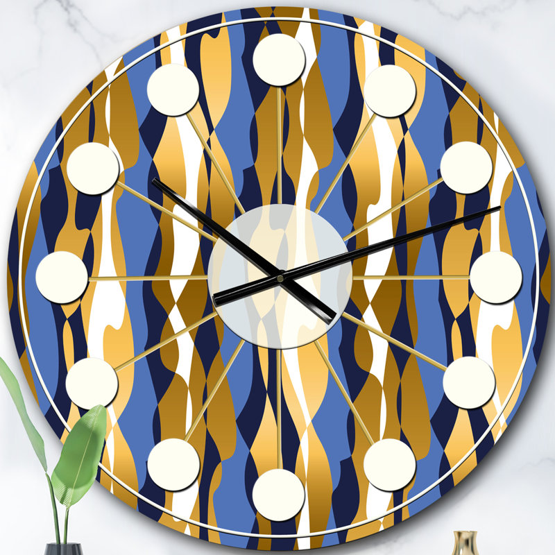 Horloge murale rétro Mid-Century, Surdimensionné