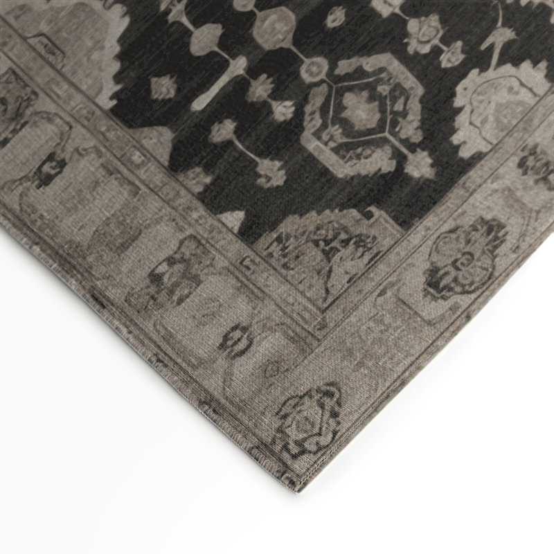 Tapis gris intérieur et extérieur surteint, Rectangle 5 pi x 7 pi