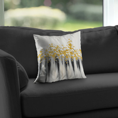 Small golden spots - Gray Abstract – Throw Pillow Cover Only, Double-Sided Print, Insert Not Included
