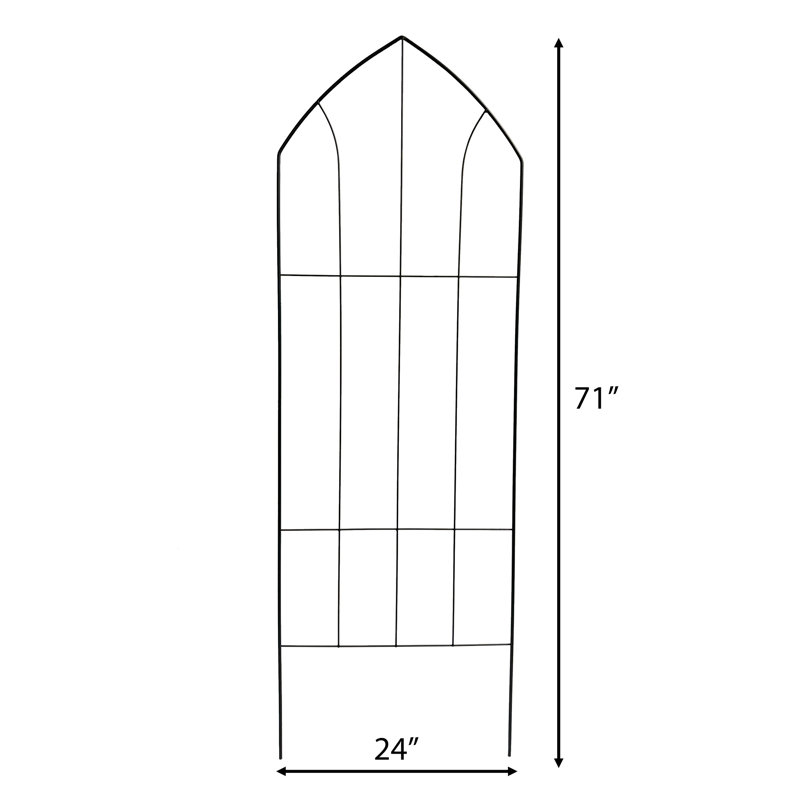 Treillis Gothic, H 71 po x l 24 po x P 0,25 po