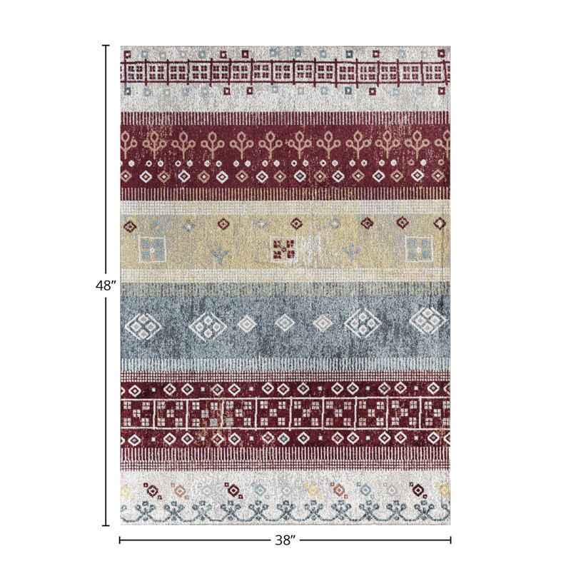 Inderpreet Southwestern Indoor Rug, Rectangle 2'6" x 4'