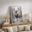 Renne de Noël, vacances d'hiver, photos de salon, impression sur toile encadrée, impression numérique-132863804-132863808