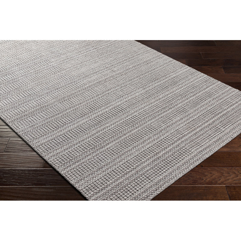 Area Rug in Black, Rectangle 6' x 9'