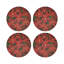 Christmas Poinsettia Pebble 16" Vinyl Placemat