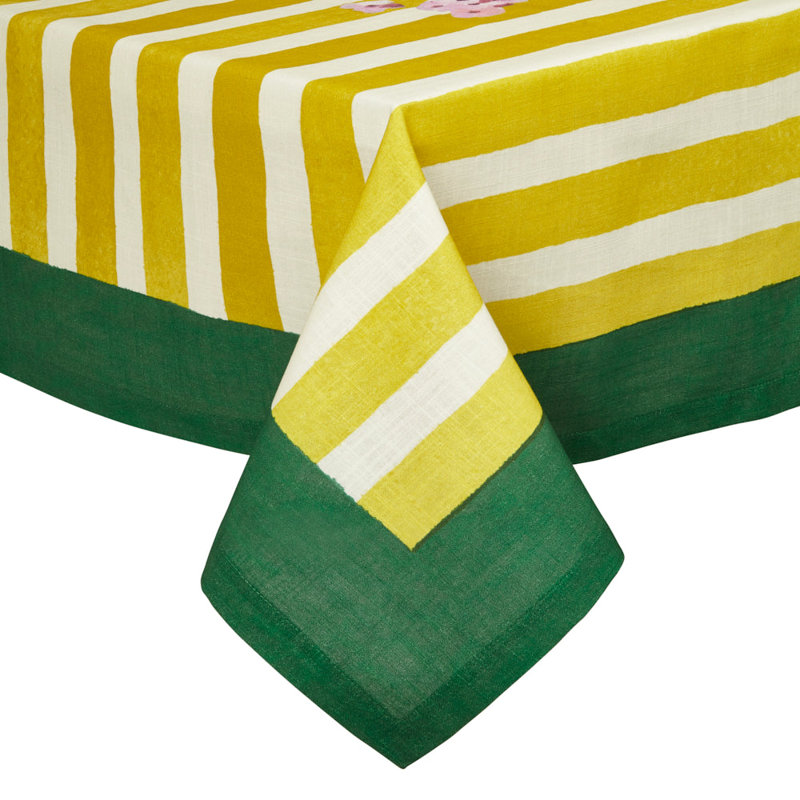 Lily Striped Tablecloth, 128" Rectangle