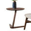 Structure à oreilles en bois massif de style Mid-Century moderne avec table d'appoint