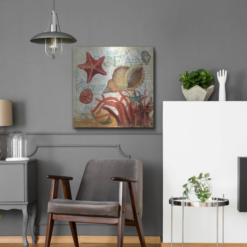 Highland Dunes «Shell Collector 1i» par Art Licensing Studio, art mural en métal, H 24 po x l 24 po