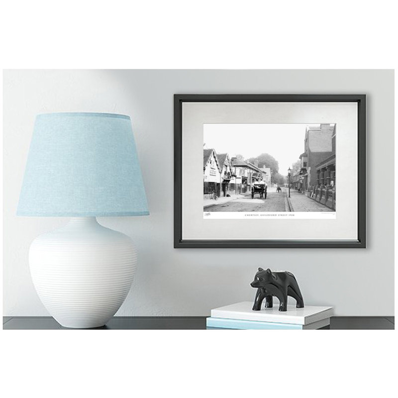 Chertsey, Guildford Street 1908 by Francis Frith - Single Picture Frame Print, 60cm H x 80cm W x 2.3cm D