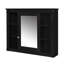 Armoire de rangement murale pour salle de bain 35 po x 28 po, armoire à pharmacie, armoire murale moderne avec miroir, armoire à miroir avec 6 tablettes ouvertes, meuble-lavabo non inclus