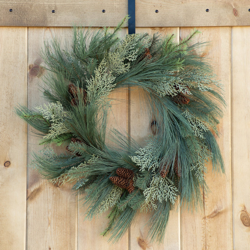 Faux Pine Silk 24'' Wreath