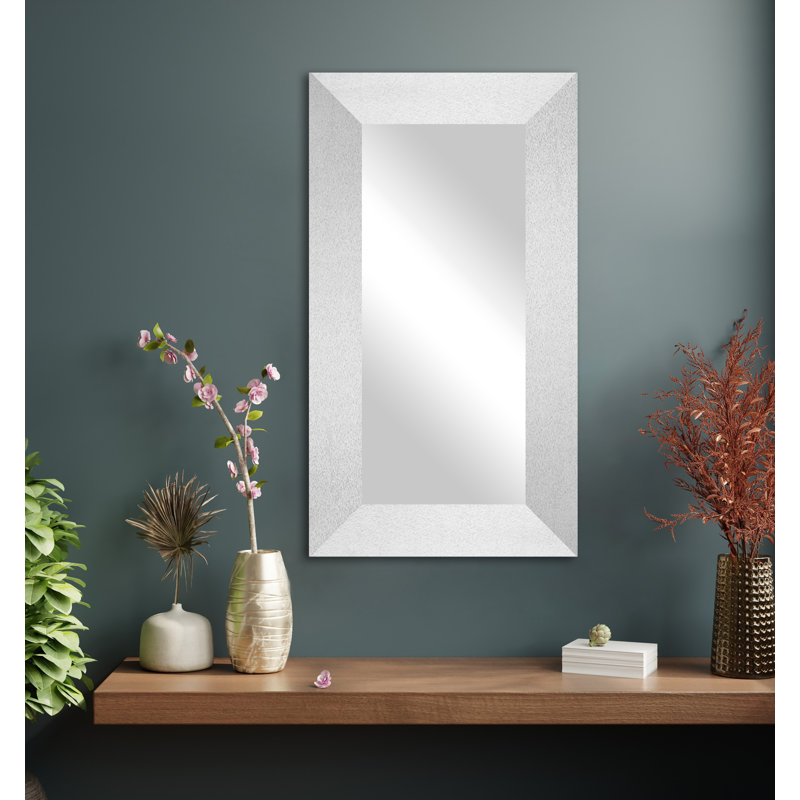 Miroir mural Maci Eileen, Tungstène argent, 22 po x 33 po