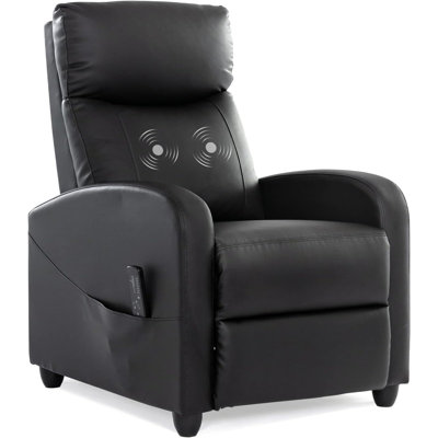 Faux Leather Massage Chair Home Theater Seat with Massage Function, Compact Sofa Chairs