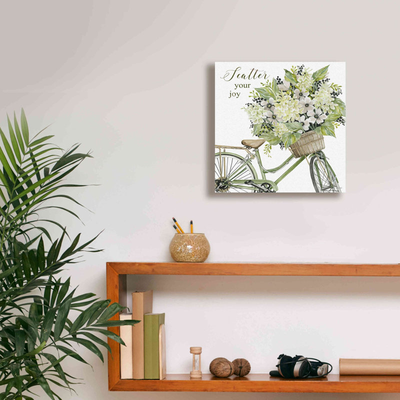 «Scatter Your Joy» par Cindy Jacobs - peinture sur toile tendue, H 12 po x l 12 po x P 0,75 po