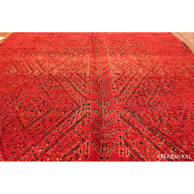 Tapis marocain rouge berbère double face rétro