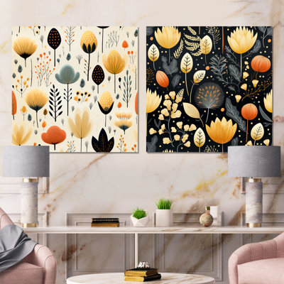 Janssen - Floral Metal Wall Art Prints Square Set Of 2