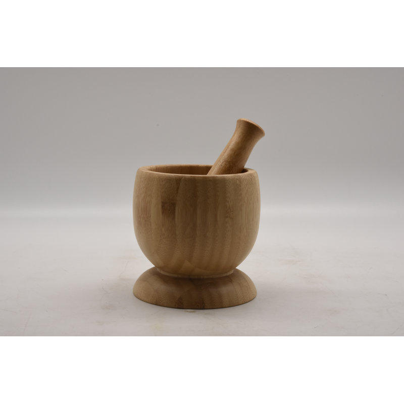 Bambou mortier et pilon DIA 11,8 * 18 cm