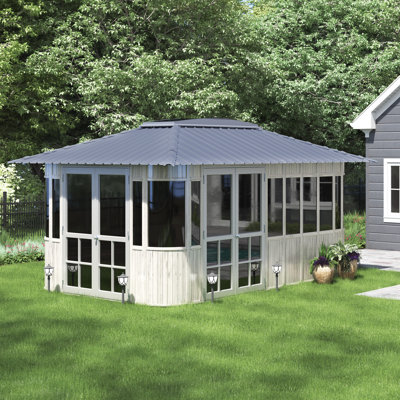 Colorado 20.5 Ft. W x 11.5 Ft. D Manufactured Wood Patio Gazebo Gazebo