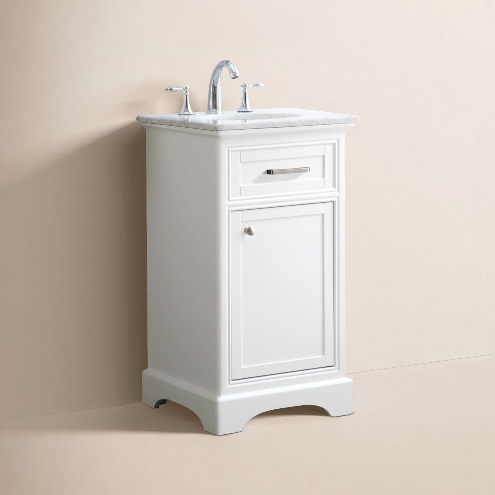 Hermes 19'' Single Bathroom Vanity, White