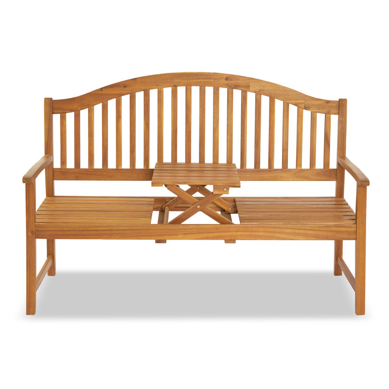 Banc de jardin en bois massif Hele