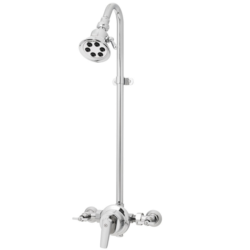 Retro 6-Jet 2.5 GPM Wall Mount Outdoor Shower