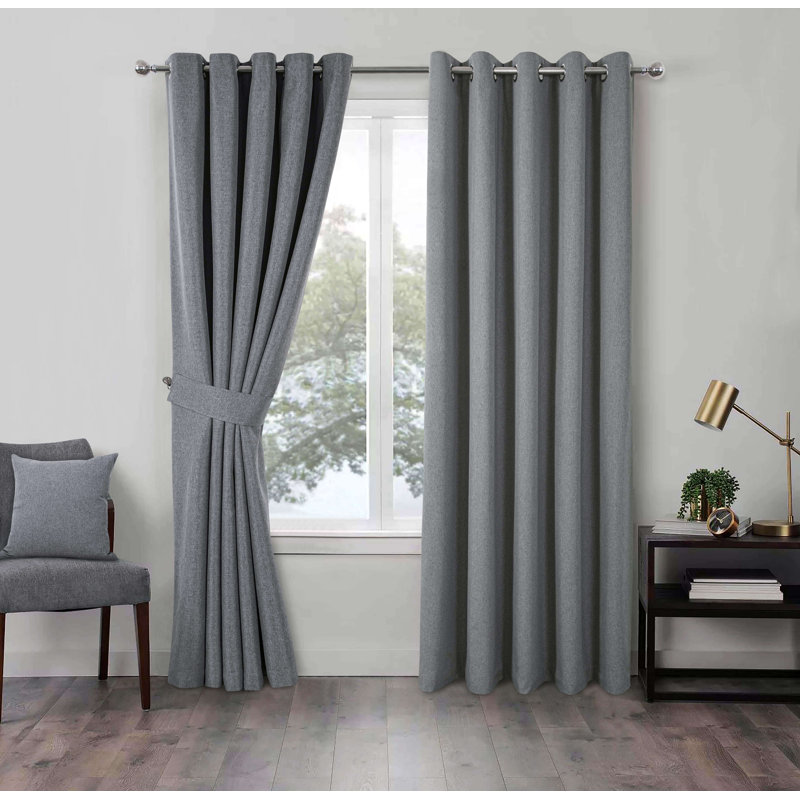 Kareesha Blackout Curtain Pair, Ochre, 114 W x 183 D cm