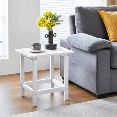 Outdoor Side Table, HDPE Adirondack Table Patio End Table