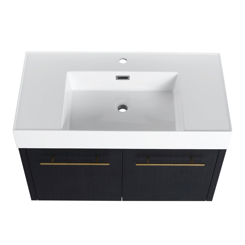 Wall-Mounted Bathroom Vanity With Sink
