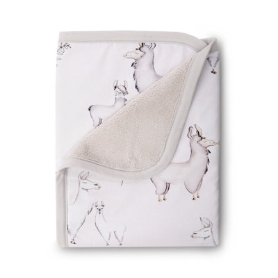 Oilo Studio - Llama Luxury Plush & Jersey Baby Blanket