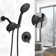 Classic High Pressure Single Handle 6-Spray Patterns Rain Shower Head With Handheld Shower (Valve Included)