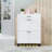 Shoe Storage Cabinet, Snow White Minimalist Entryway Organizer with 2 Flip Drawers, Hidden Rack, 32x10x43in-1151695554