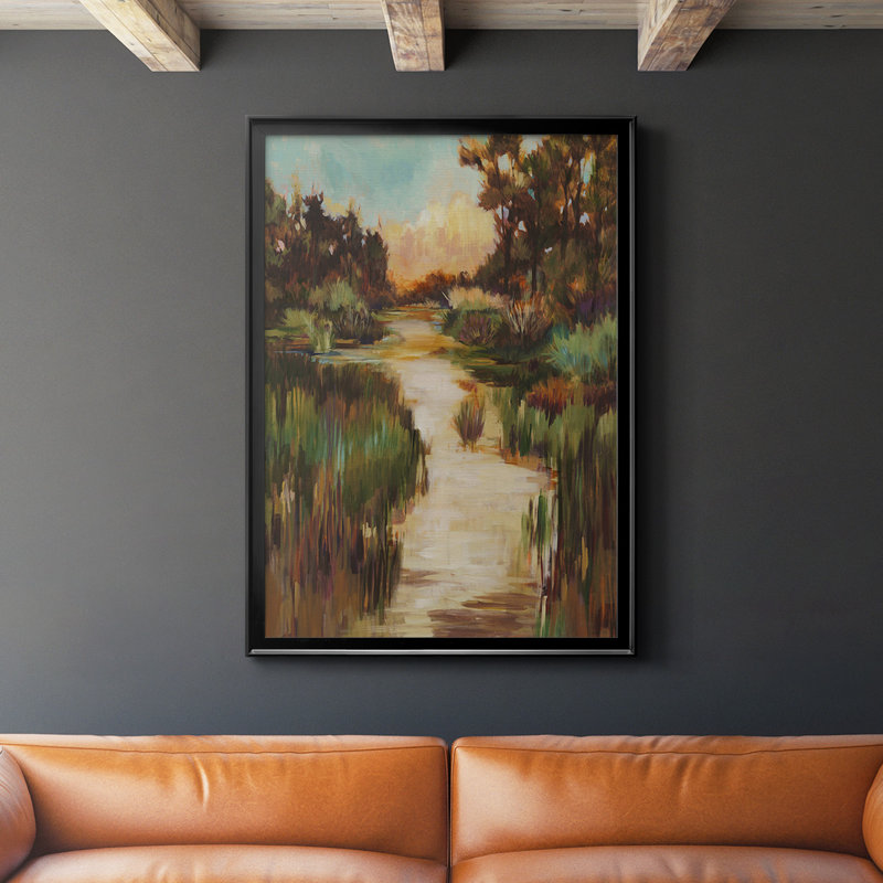 " Well Worn Path ", 36.5" H x 26.5" W x 1" D, Black