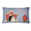 Coussin décoratif d’intérieur/extérieur rectangulaire dog house