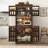 72" Kitchen Pantry With LED Light, Power Outlet And Shelves At Doors.-1377239654