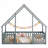 House-Shaped Floor Bed with Fence, Guardrails-834386819-834386831