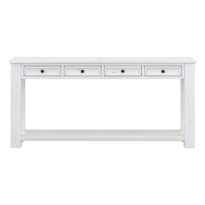 Console Table/Sofa Table With Storage Drawers And Bottom Shelf For Entryway Hallway