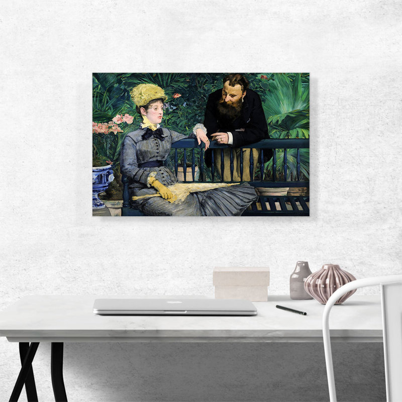 «Dans le conservatoire 1879» par Édouard Manet, reproduction d'art sur toile tendue, H 18 po x l 26 po x P 0,75 po