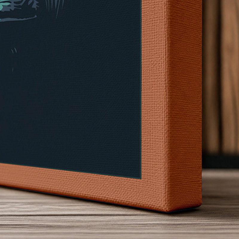 Gorilla's Gaze Modern - Wrapped Canvas, 30x20 - 76.2 x 50.8 cm, Terracotta Border