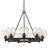 Saltash 9 - Light Steel Dimmable Round Chandelier