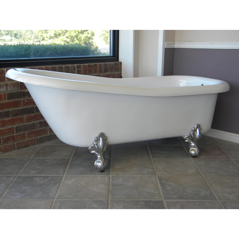 Imperial 66" x 30" Clawfoot Soaking Bathtub, Chrome