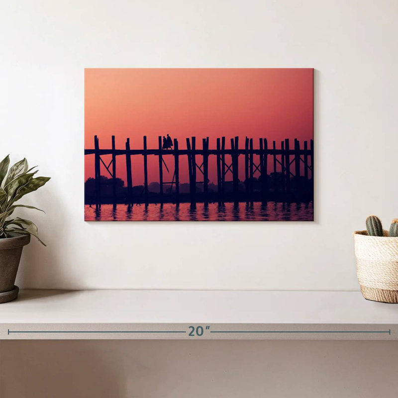 Lilie U Bein Bridge At Sunset, 8" H x 12" W