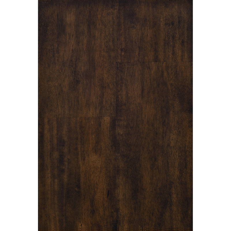 Table de chevet Classic, brun, 3 tiroirs, placage de bois de manguier