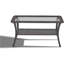 Table basse - Table basse en rotin de rotin avec plateau en verre trempé et table de rangement à 2 niveaux pour terrasse-256270851