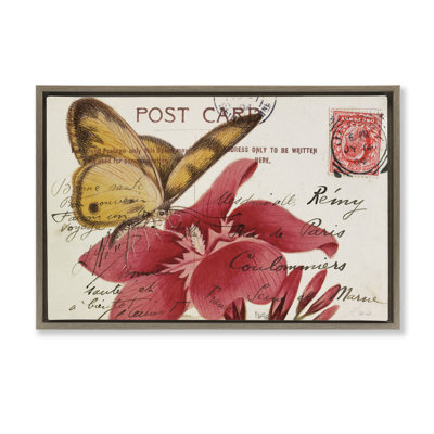  Carte flottante antique avec toile flottante encadrée par Deborah Revell