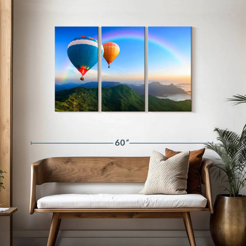 Mehar ballons et arc-en-ciel, H 28 po x l 45 po