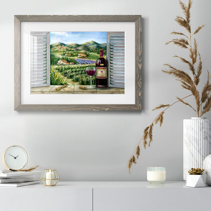 " Tuscan Red And Vineyard ", Gris, H 28 po x l 42 po x P 1,5 po