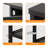 Bamboo Storage Cabinet with Door and 3 Open Shelves-1893637738